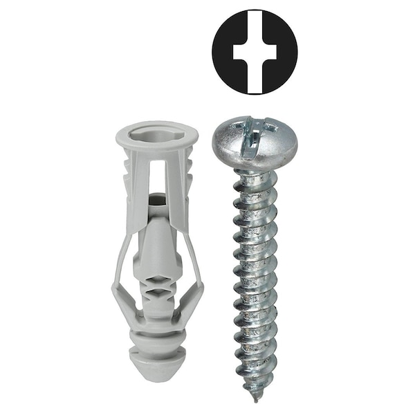 Dottie Triple-Grip Screw Anchor, 1-3/16" L, Nylon TG8K - main